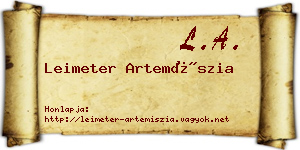 Leimeter Artemíszia névjegykártya